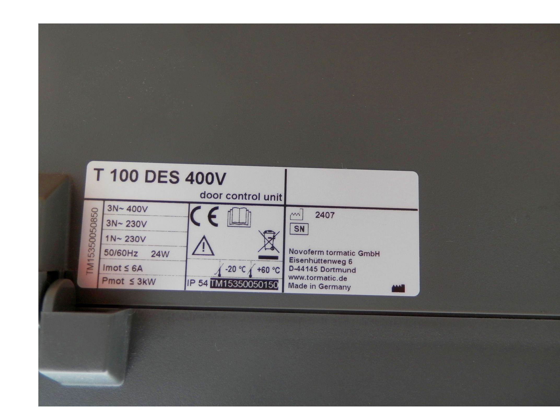 Centrala Novoferm T100 DES NOVOCON