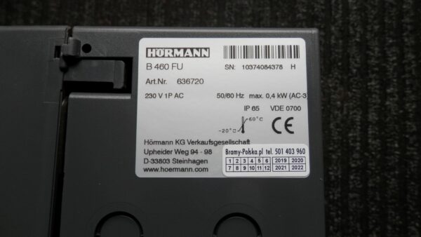 Centrala sterująca Hormann B460 FU